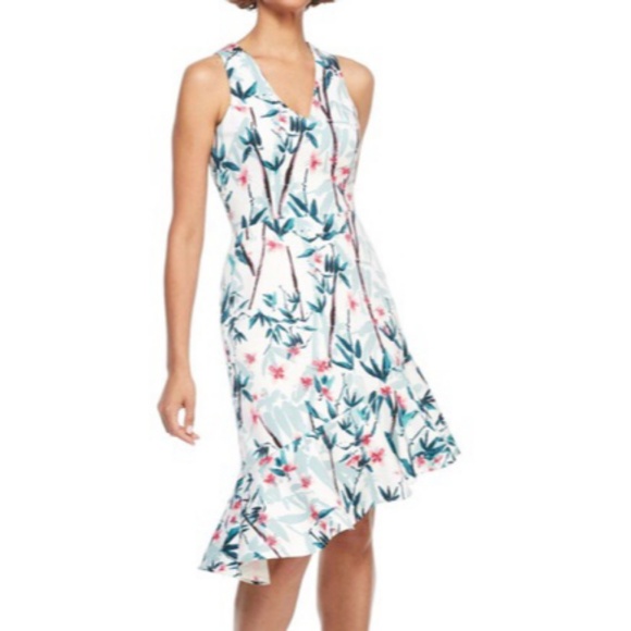 maggy london asymmetrical sheath dress